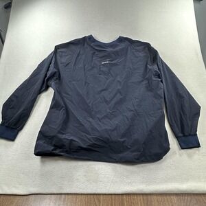 UNTRACE Pullover Mens One Size Navy Blue Crewneck Windbreaker Nylon Rib Cuffs